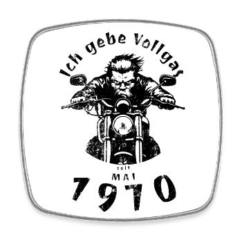 55. Geburtstag Ich gebe Vollgas seit 05/1970 - Viereckiger Kühlschrankmagnet - Weiß - Vorne