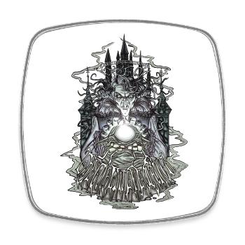 Sorcière Voyante du Manoir de l’Œil de Gobelin - Magnet carré - blanc - Devant