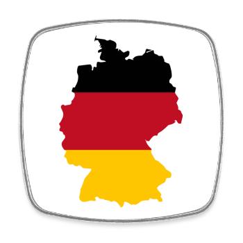 Deutschland - Square fridge magnet - white - Front