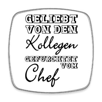 Geliebt von den Kollegen Geschenk - Viereckiger Kühlschrankmagnet - Weiß - Vorne