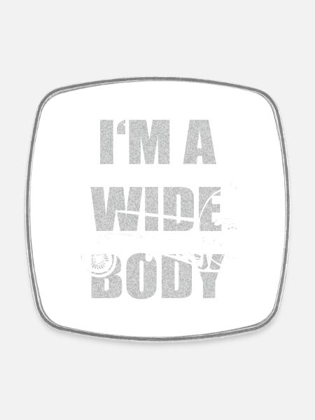 Widebody aircraft - Square fridge magnet - white