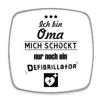 coole Oma - Viereckiger Kühlschrankmagnet - Weiß - Vorne