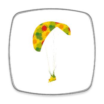 Paragliding - Square fridge magnet - white - Front