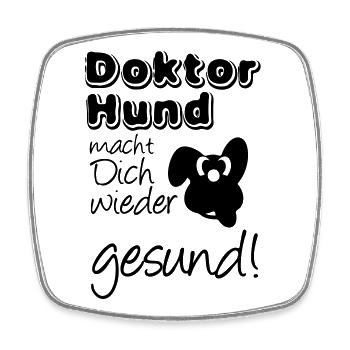 Doktor Hund Tier Haustier Gesundheit Geschenk - Viereckiger Kühlschrankmagnet - Weiß - Vorne