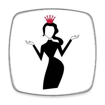 Topmodel - Viereckiger Kühlschrankmagnet - Weiß - Vorne