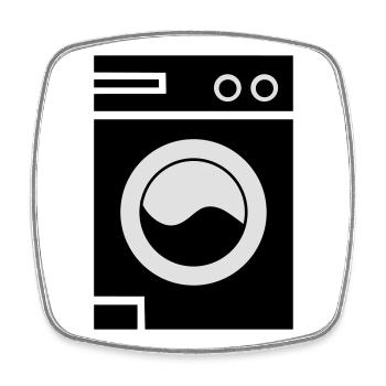 Washing machine - Square fridge magnet - white - Front
