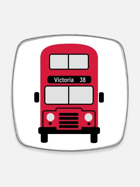 London - Square fridge magnet - white