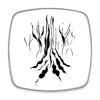 Magic forest - Square fridge magnet - white - Front