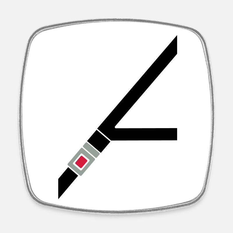 Seat belt - Square fridge magnet - white