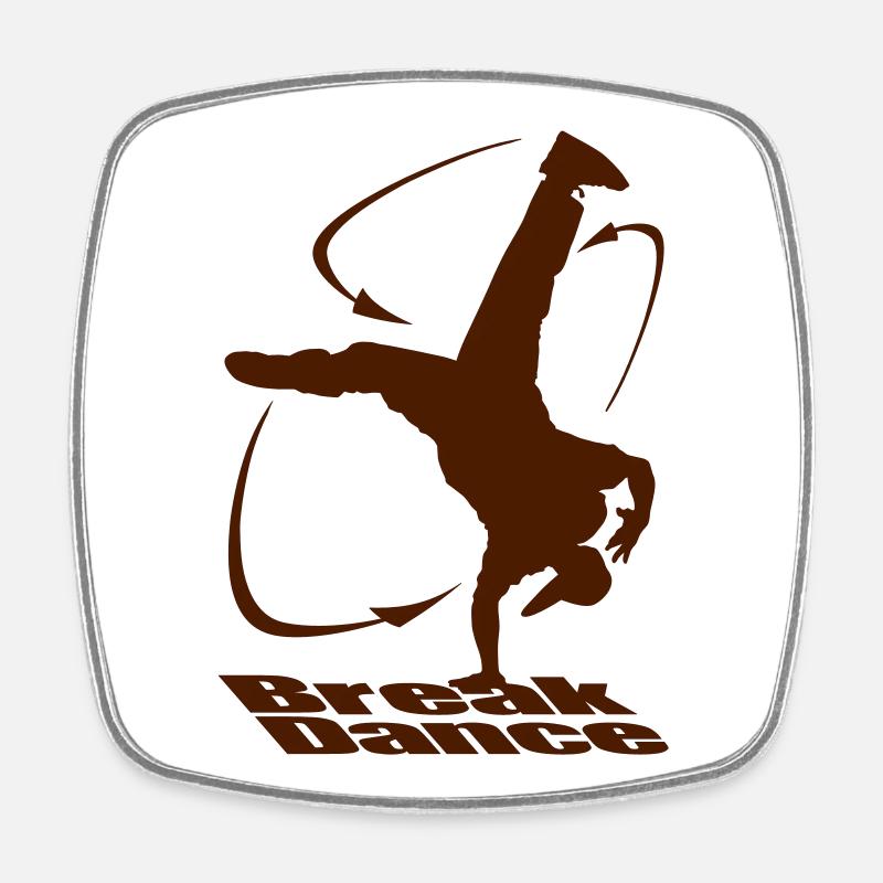 Breakdance moove - Magnet carré - blanc