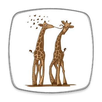 One Way Love - Square fridge magnet - white - Front