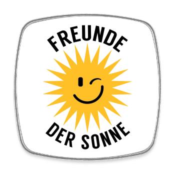 Freunde der Sonne - Viereckiger Kühlschrankmagnet - Weiß - Vorne