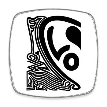 half a heart love patystyle part1 - Square fridge magnet - white - Front