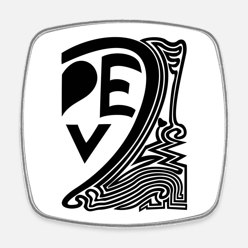 half a heart love patystyle part2 - Square fridge magnet - white
