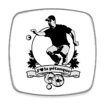 Blason Ich liebe flex Schalen - Viereckiger Kühlschrankmagnet - Weiß - Vorne