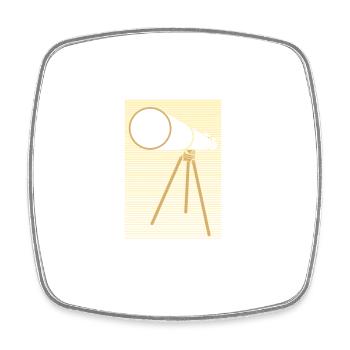 Astronomy Telescope Science Gift - Square fridge magnet - white - Front