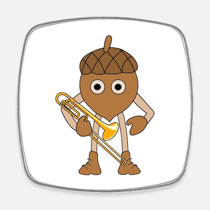 Écrou de trombone - Magnet carré - blanc