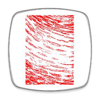 Image abstraite / rouge / motif / ligne - Magnet carré - blanc - Devant