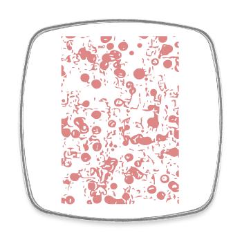 Rosa Abstractes Tropfenmuster - Viereckiger Kühlschrankmagnet - Weiß - Vorne