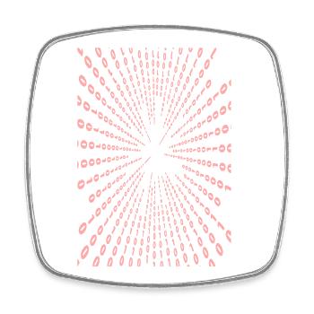 Pinkes Radial-Punktmuster - Viereckiger Kühlschrankmagnet - Weiß - Vorne