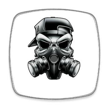 Cooler masks Skull !!! - Square fridge magnet - white - Front