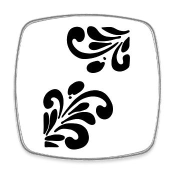 Bembeltattoo - Viereckiger Kühlschrankmagnet - Weiß - Vorne