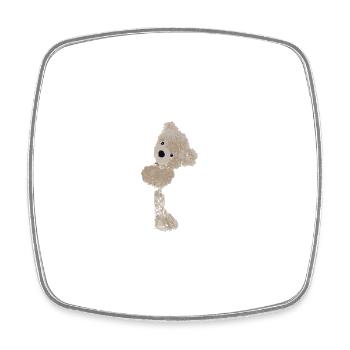 teddy - Viereckiger Kühlschrankmagnet - Weiß - Vorne