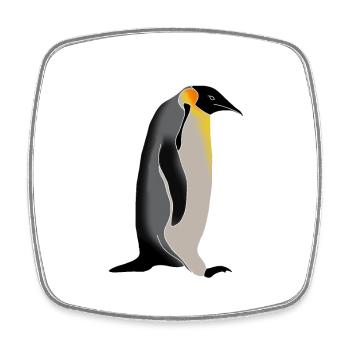Pinguin - Viereckiger Kühlschrankmagnet - Weiß - Vorne