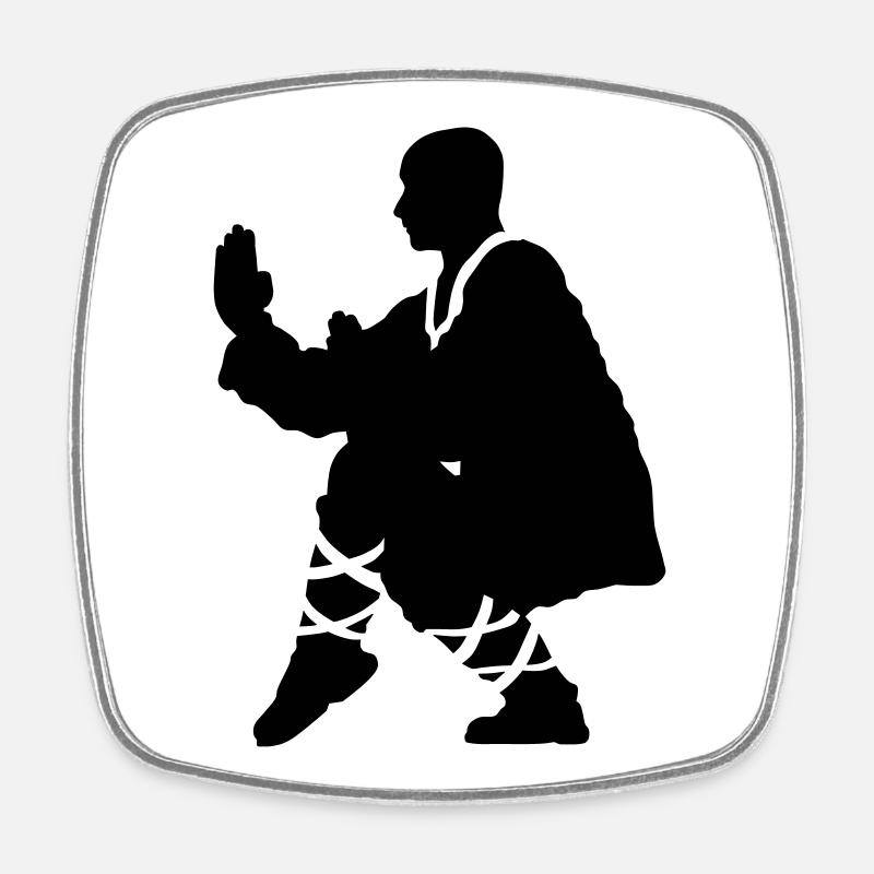 Kung fu - Viereckiger Kühlschrankmagnet - Weiß
