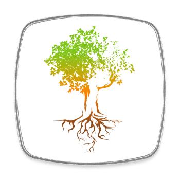 Tree, Autumn, Colors, Colorful, Illustration, Forest, Nature - Square fridge magnet - white - Front