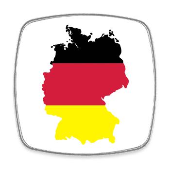 Germany - Square fridge magnet - white - Front