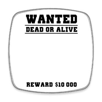 wanted selber gestalten - Viereckiger Kühlschrankmagnet - Weiß - Vorne