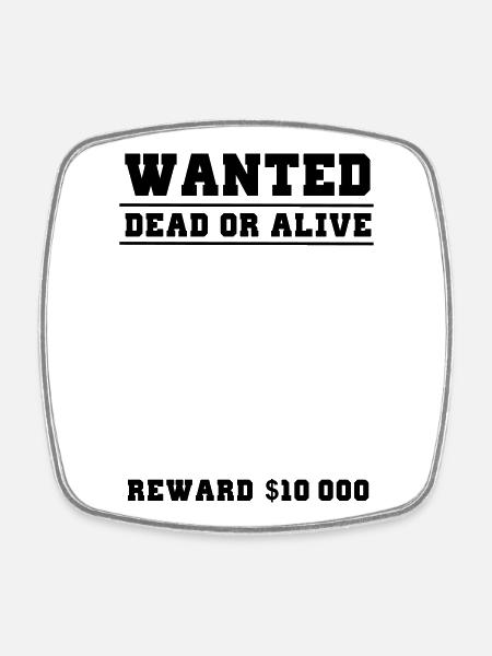 wanted selber gestalten - Viereckiger Kühlschrankmagnet - Weiß
