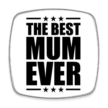 Best Mom Ever - Square fridge magnet - white - Front