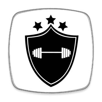 culturiste, musculation,fitness,entraînement,bête - Magnet carré - blanc - Devant
