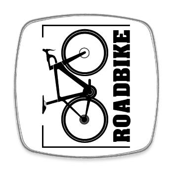 Road Bike Road Bike Gravel Symbol Icon Équipe graphique - Magnet carré - blanc - Devant