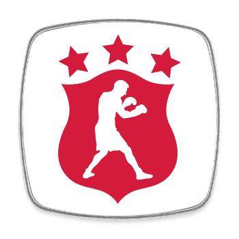 Boxing / Boxen / Boxe - Square fridge magnet - white - Front