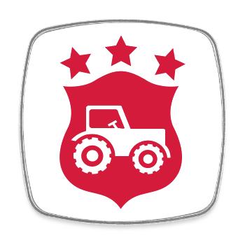 Farming / Landwirtschaft / Agriculture - Viereckiger Kühlschrankmagnet - Weiß - Vorne