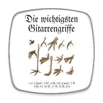 Die wichtigsten Gitarrengriffe für Gitarristen - Viereckiger Kühlschrankmagnet - Weiß - Vorne