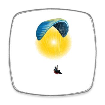 paragliding - Square fridge magnet - white - Front