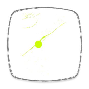 Neon-Orbit-Spur abstrakt - Viereckiger Kühlschrankmagnet - Weiß - Vorne