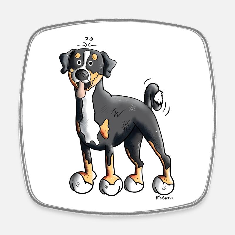 Mignon Bouvier de l’Appenzell - Magnet carré - blanc
