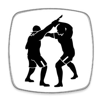 krav maga - Viereckiger Kühlschrankmagnet - Weiß - Vorne