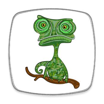 chamaeleon tier exotisch - Viereckiger Kühlschrankmagnet - Weiß - Vorne
