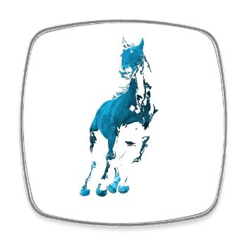 Horse - Square fridge magnet - white - Front