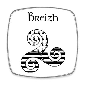 Bretagne - Viereckiger Kühlschrankmagnet - Weiß - Vorne