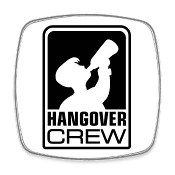 hangover crew logo - Viereckiger Kühlschrankmagnet - Weiß - Vorne