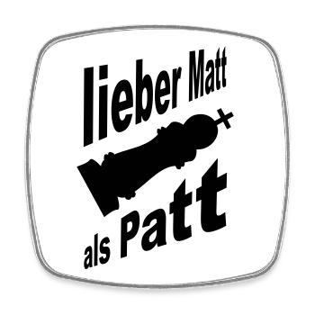 schach - Viereckiger Kühlschrankmagnet - Weiß - Vorne
