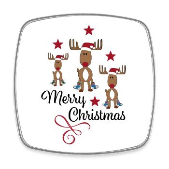 Joyeux noel - Magnet carré - blanc - Devant