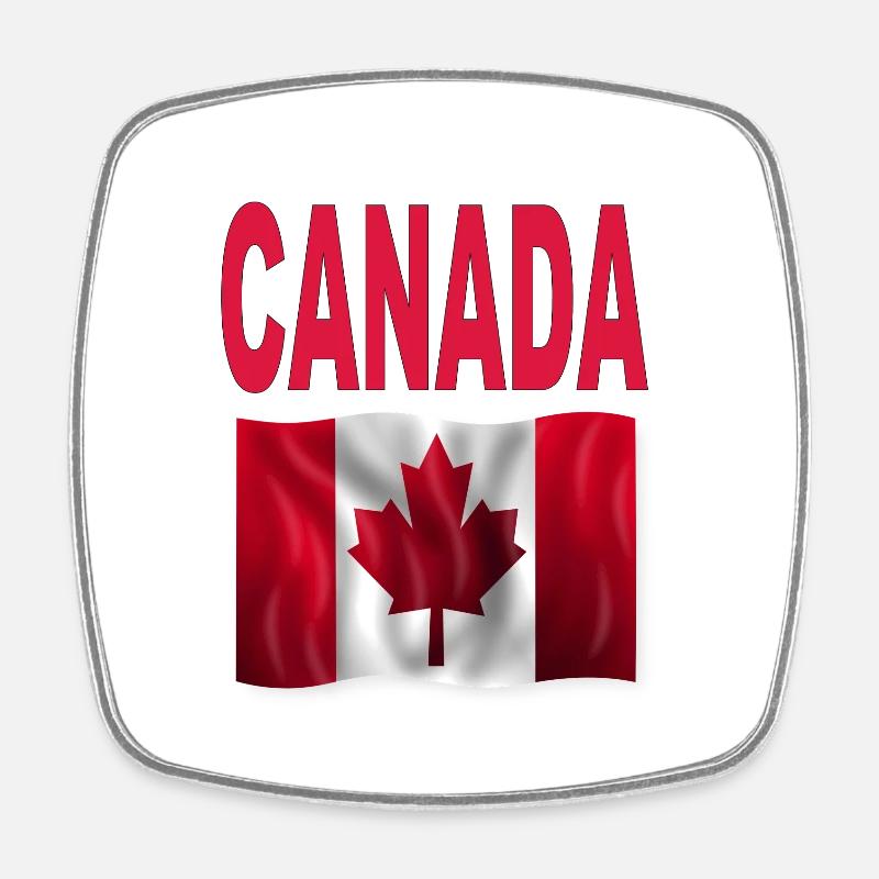 CANADA - Magnet carré - blanc